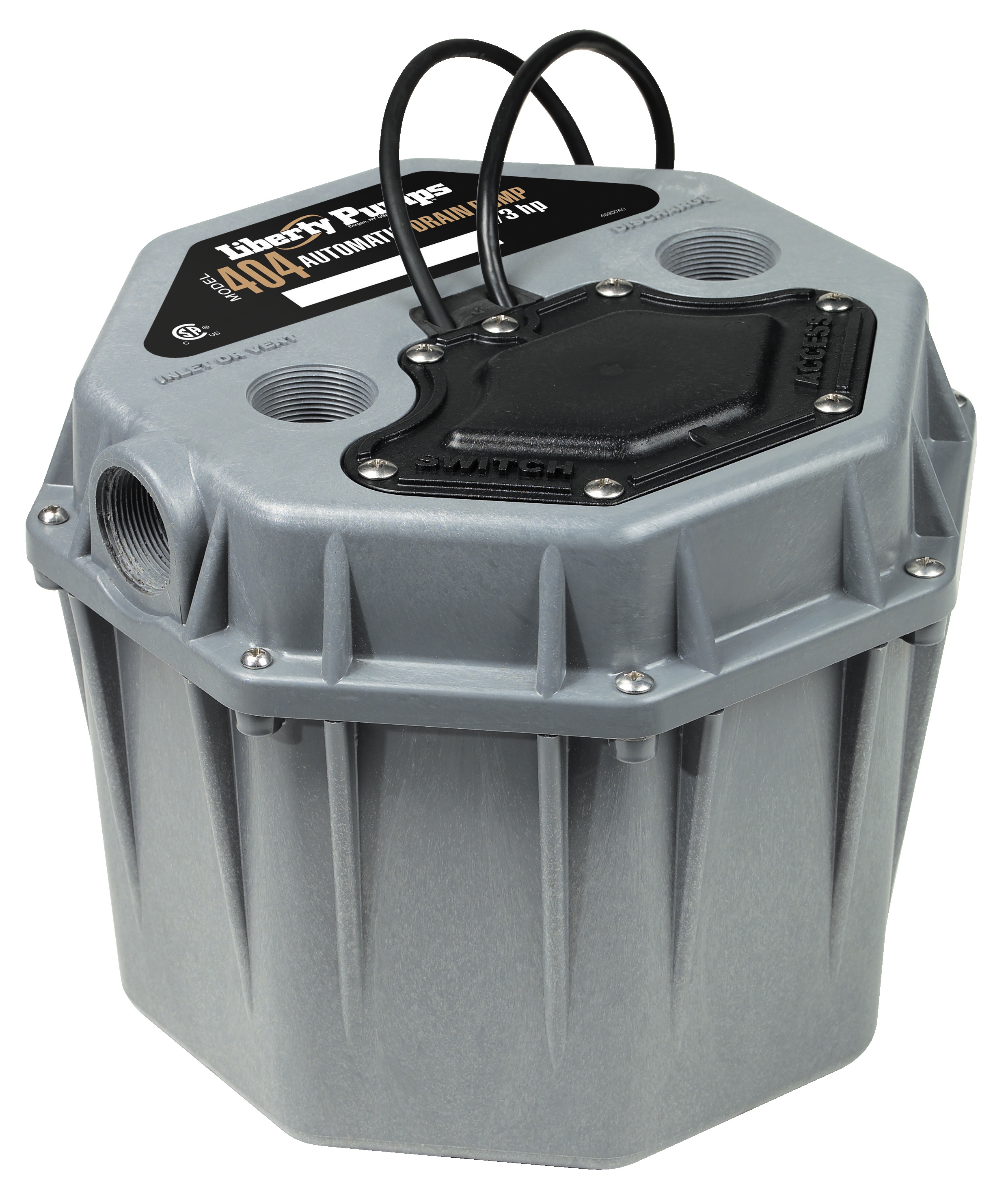 Liberty Pumps® 404 Series Drain Pump - 1/3 Hp, 115V, 1-1/2 In Discharge