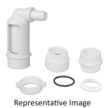 AMERIGAP ET117-008 Drain Line Air Gap, 1/2 in Inlet Connection, Barbed Inlet Connection, 1-1/2 in Outlet Connection, PVC