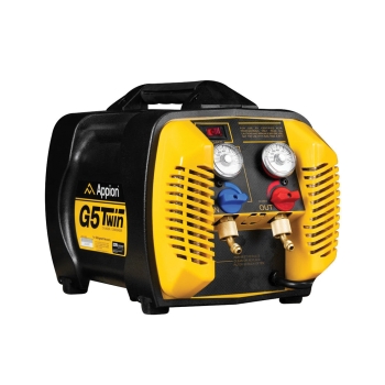 Appion G5TWIN Refrigerant Recovery Machine, R-134A, R-22, R-407C, R-410A Refrigerant, 115 V, 9.4 in Height