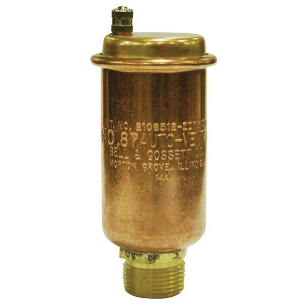 Bell & Gossett 87 Series 113021 Air Vent, 1/2 x 3/4 in, FNPT x MNPT, Brass