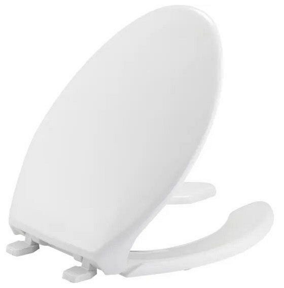 Bemis 1950000 White Elongated Open W/CVR-Plastic