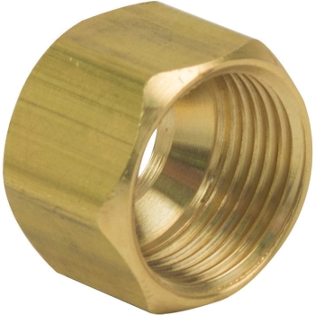 BrassCraft® 61-6 Compression Nut, Nut Fitting, Connection Size 1: 3/8 in, Connection Type 1: OD Tube, Brass