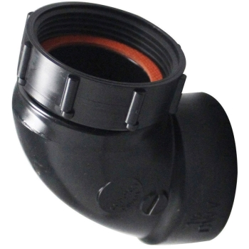 Canplas® 212291AW DWV 90 deg Sink Strainer Adapter, Connection Size 1: 1-1/2 in, Connection Type 1: Hub, PVC