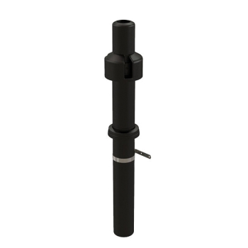 Centrotherm ICRT2439 Concentric Roof Termination, 4 in Intake, 2 in Exhaust, PP, Black, 6-1/2 in Height, 6-1/2 in Width