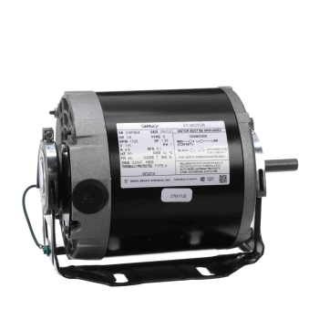 Century® GF2014 Fan and Blower Motor, 1/6 hp Motor, 115 V, 1 ph, 1800 rpm Motor, Split Phase Motor, 1-Speed, 48 NEMA