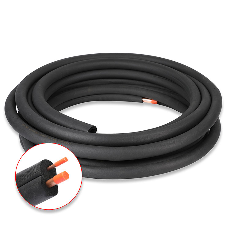 CERRO 1/4"X3/8"X30' Ductless Line Set with 1/2" Armaflex STD Shield
