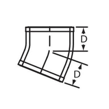 Charlotte Pipe NH 14 2 DWV 1/16 Bend, Bend Fitting, Connection Size 1: 2 in, Connection Type 1: No-Hub