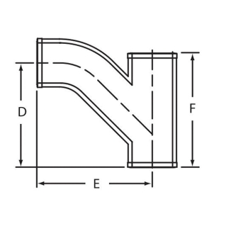 Charlotte Pipe NH 22 4x2 DWV Combination Wye and 1/8 Bend, Connection Size 1: 4 in, Connection Type 1: No-Hub