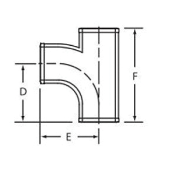 Charlotte Pipe NH 28-2 Sanitary Tee, Tee Fitting, Connection Size 1: 2 in, Connection Type 1: No-Hub