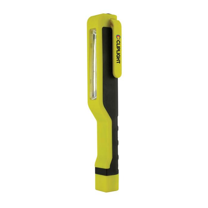 CLIPLIGHT Clipstrip™ 111112 Super Bright Pocket Flashlight, LED Bulb, 140 Lumens Lumens, 3 -Battery, Yellow Housing