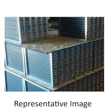 D-VAC Sales® H2O Coil™ H2O-2-1718 Hot Water Duct Coil, 63642 Btu/hr BTU, 2 Rows, 1/2 in Tube Diameter, Copper Tube