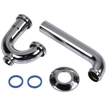 Dearborn® 707BN-1 Tubular P-Trap With Brass Nut, P-Trap, 1-1/4 in Inlet Connection, Slip Joint Inlet Connection