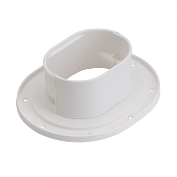 Fortress® 84117 Wall Flange, 4-1/2 in, PVC, White, Use With: Lineset, 2-5/8 in H, 7-3/4 in W, 6-1/2 in D