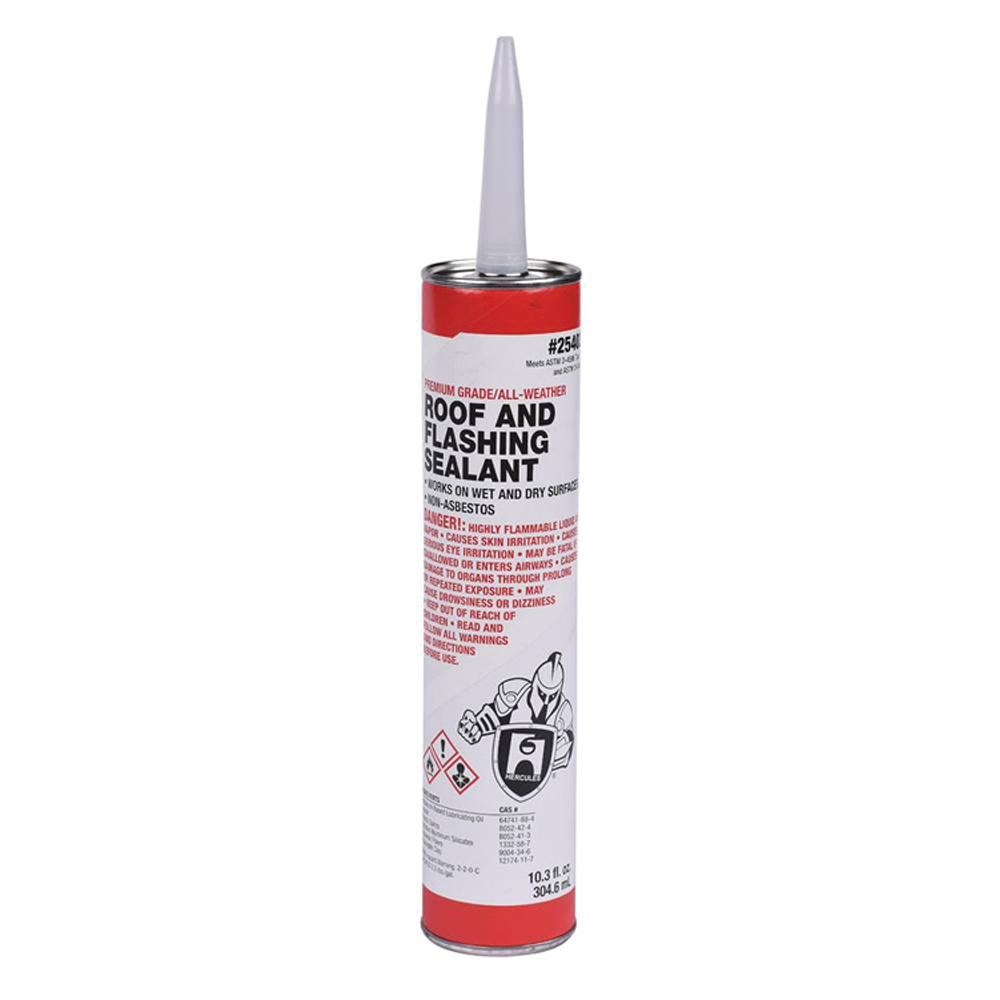 HERCULES® 25403 Roof and Flashing Sealant, Liquid Form, Applicable Materials: Concrete, Metal, Tile, Wood, Black