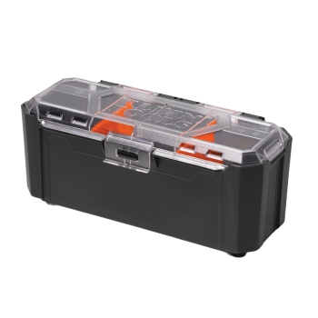 KLEIN TOOLS® MODbox™ 54815MB Parts Bin Rail Attachment, Plastic, 3.6 in H, 4 in W, 8-1/4 in D, 1, 2 or 3 -Compartment
