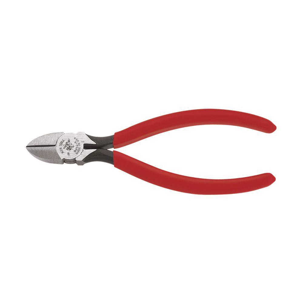 KLEIN TOOLS® D252-6 Plier, 6-1/8 in OAL, 1/2 in Cutting Capacity, 3/4 in W Jaw, 13/16 in L Jaw, Curved Handle