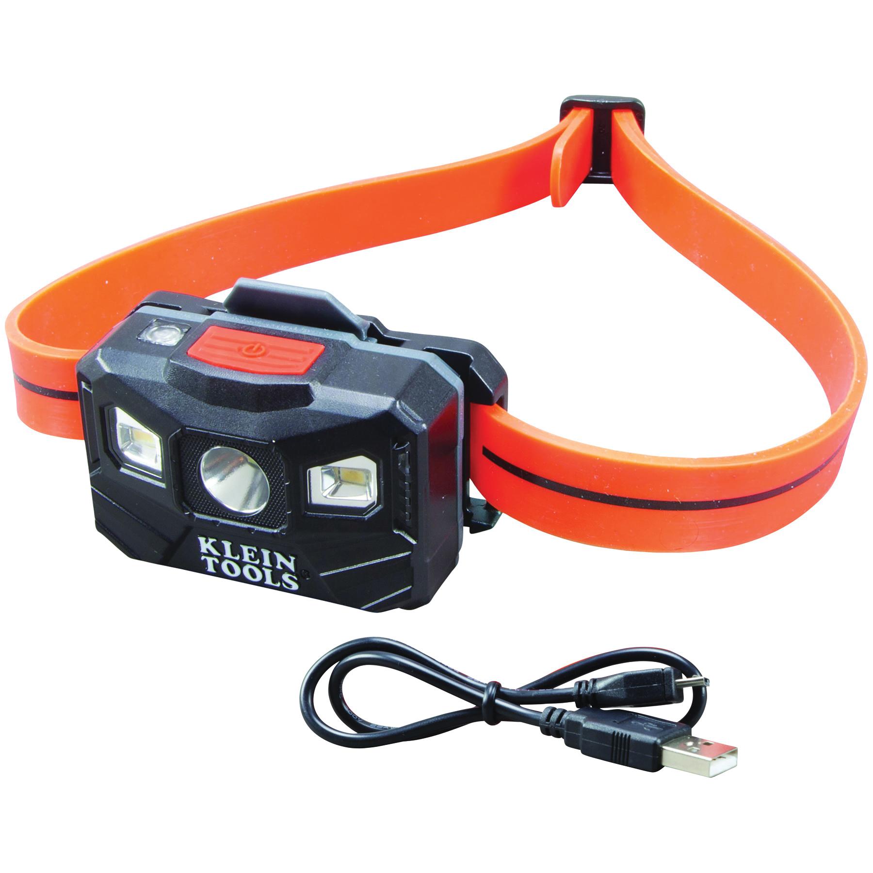 KLEIN TOOLS® 56064 Headlamp With Rechargeable Internal Battery, LED Lamp, 400 Lumens Lumens, 25 ft Beam Distance