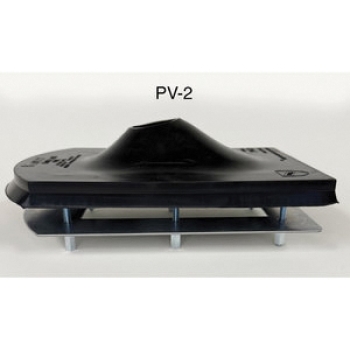 Kozy Kollar PV-2 Roof Flashing Kit, For Pipe Size: 2 in, EPDM, 11 in Base Length, 8 in Base Width, 2-1/2 in Height