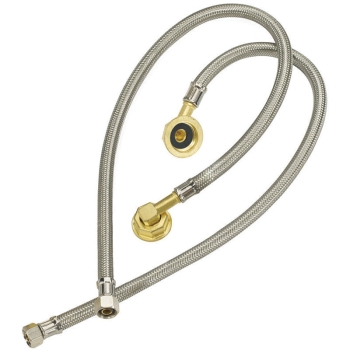Krowne® 21-443L Flexible Water Line Kit, 22 in Length, Connection Size 1: 3/8 in, Connection Type 1: Swivel