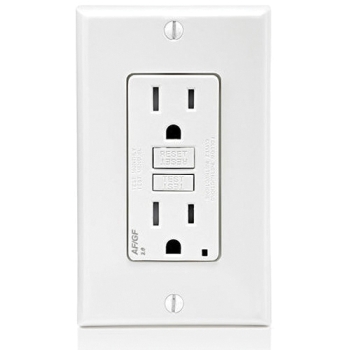 Leviton® AGTR1-W Tamper-Resistant Dual-Function AFCI/GFCI Outlet With LED Indicator Light, 15 A, 125 V, White