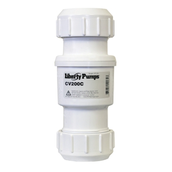 Liberty Pumps® CV200C Compression Check Valve, PVC, 125 psi Maximum Working Pressure, Valve Function Type