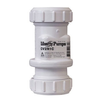 Liberty Pumps® CV2N1C Compression Check Valve, PVC, 125 psi Maximum Working Pressure, Valve Function Type