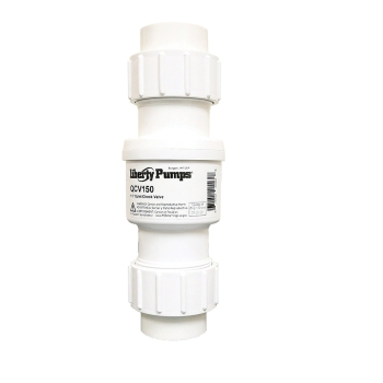 Liberty Pumps® QCV150 Quiet Check Valve, 1-1/2 in Inlet Connection, PVC, 150 psi Maximum Working Pressure