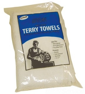 Mars M79025 White Terry Towel 12PK (Mars 79025)