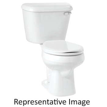 Mansfield® 130010007 Toilet Bowl, Tower Flush, 2 in Flush Valve, 15-1/8 in Bowl Height, Glaze, 2 in, 12 in Rough-In