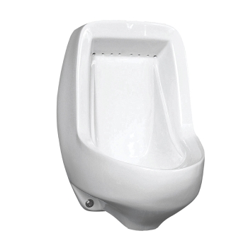 Mansfield® 401HE Urinal, 0.5 gpf, Wall Installation / Mounting, 19-1/2 in Height, 13-5/8 in Width, 13-1/4 in Depth