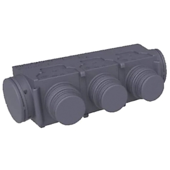 MarketAir EasyPlenum EPU-3 Universal Plenum, 39.4 in Width, 10.4 in Height, 13.7 in Depth, 3 Outlets