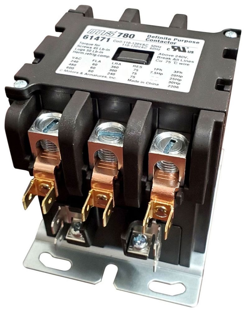 Jard M61471 42Ef35Af 60A 3P 120V Contactor