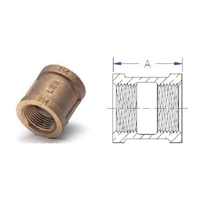 Matco-Norca™ B-CP01LF Coupling, 1/4 in FNPT x 1/4 in FNPT, 0.97 in, Brass