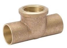 Mueller Industries Inc A01570NL Lead Free ID 1X1X1/2 Cxcxf Tee OD 1-1/8X1-1/8X1/2