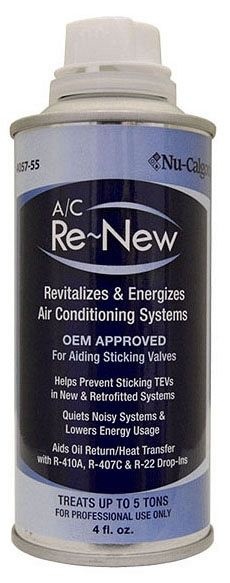 Nu-Calgon 4057-55 A/C Re-New Refrigeration Oil, Clear To Orange, >50 Deg F, 4 fl-oz, Can