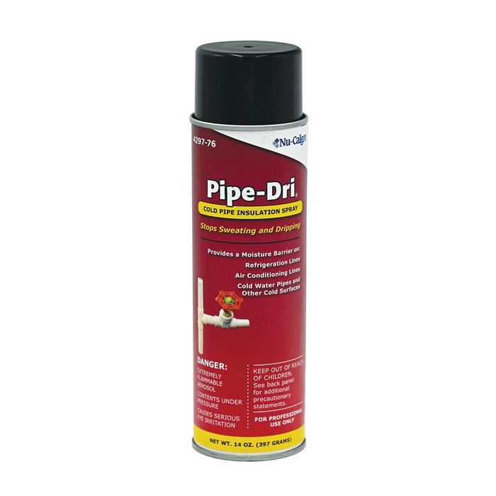 Nu-Calgon 4297-76 Pipe-Dri Cold Pipe Insulation Spray, Aerosol, White, Petroleum, 14 Oz, Can