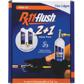 Nu-Calgon Rx11-flush® 4300-10 2+1 Display Pack, Gas Form