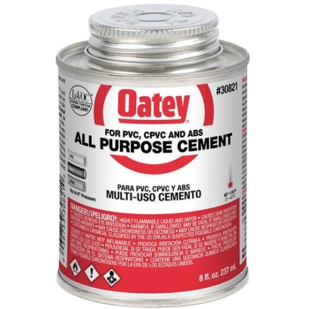 Oatey® 30821 All-Purpose Solvent Cement With Dauber, Liquid Form, Applicable Materials: ABS, CPVC, PVC, Can Container
