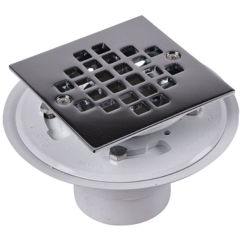 Oatey® 42394 Tile Shower Base Drain, For Pipe Size: 2 in, 3 in, Solvent Weld Outlet Connection, PVC Body