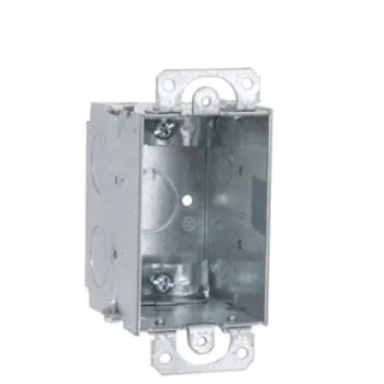 RACO® 567 Switch Box, Steel, 1 Gangs, 7 Knockouts, 14 cu-in Capacity, 4 in Height, 2 in Width, 2-3/4 in Depth, Gray