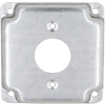 RACO® 801C Exposed Work Square Box Cover, Steel, 6.5 cu-in Capacity, 4 in Height, 4 in Width, Cover Function Type
