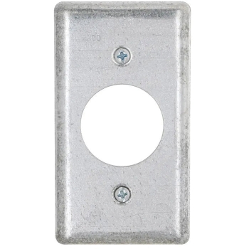 RACO® 863 Handy Box Cover, Steel, 1 Gangs, 4 in Height, 2 in Width, Gray, Cover Function Type, Zinc-Plated