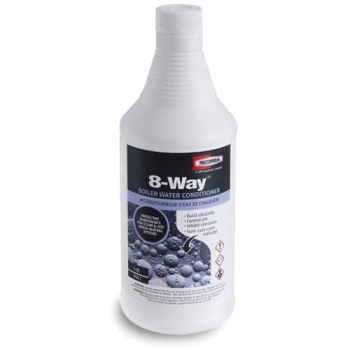 RectorSeal® 8-Way™ 68712 Boiler Water Treatment, 3-1/2 in Width, 3-1/2 in Depth, 1 qt Capacity, Treatment Function Type