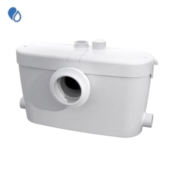 Saniflo® Saniaccess 3 082 Full-Bathroom Macerating Pump, 2 in Inlet Connection, 10-3/4 in Height, 18-3/4 in Width, White
