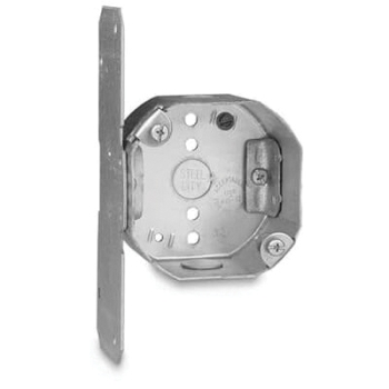 Steel City® 541711/2CN Octagon Box, Steel, 22.5 cu-in Capacity, 4 in Height, 4 in Width, 2-1/8 in Depth, Silver