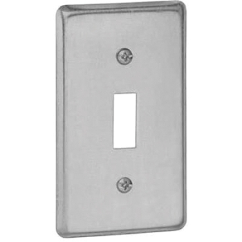 Steel City® 58C30 Rectangular Utility Box Cover, Steel, 1 Gangs, 1 Outlets, 4 in Height, 2-1/8 in Width, Silver
