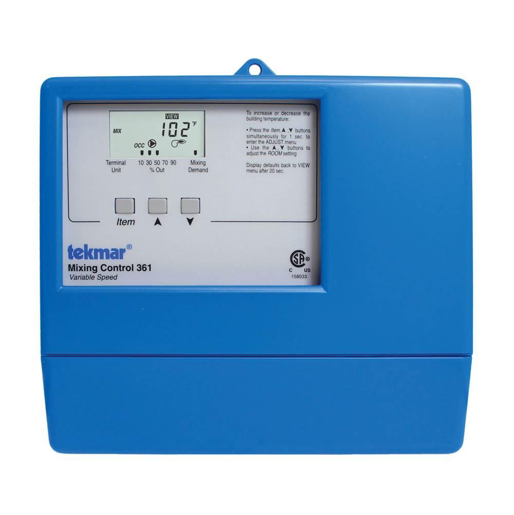 Tekmar® 361 Variable Speed Mixing Control, NTC Thermistor Sensor, 120 VAC, Plastic, Blue, Blue