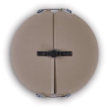 TRUaire® 802X08 Butterfly Damper, Round Duct, 8 in Diameter, Steel, Brown Powder-Coated