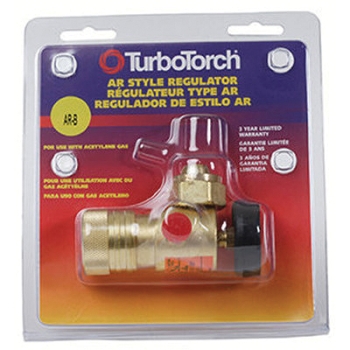 TURBOTORCH® AR-B Regulator, Acetylene Fuel, 14 psi Delivery Pressure Range, Brass