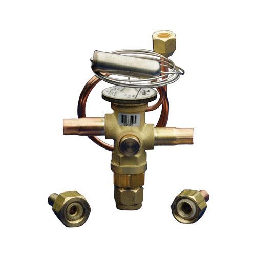 Danfoss 067L5858 Thermostatic Expansion Valve With Check Valve, 3/8 in, ODF Solder, R-22, R-407C Refrigerant, Brass